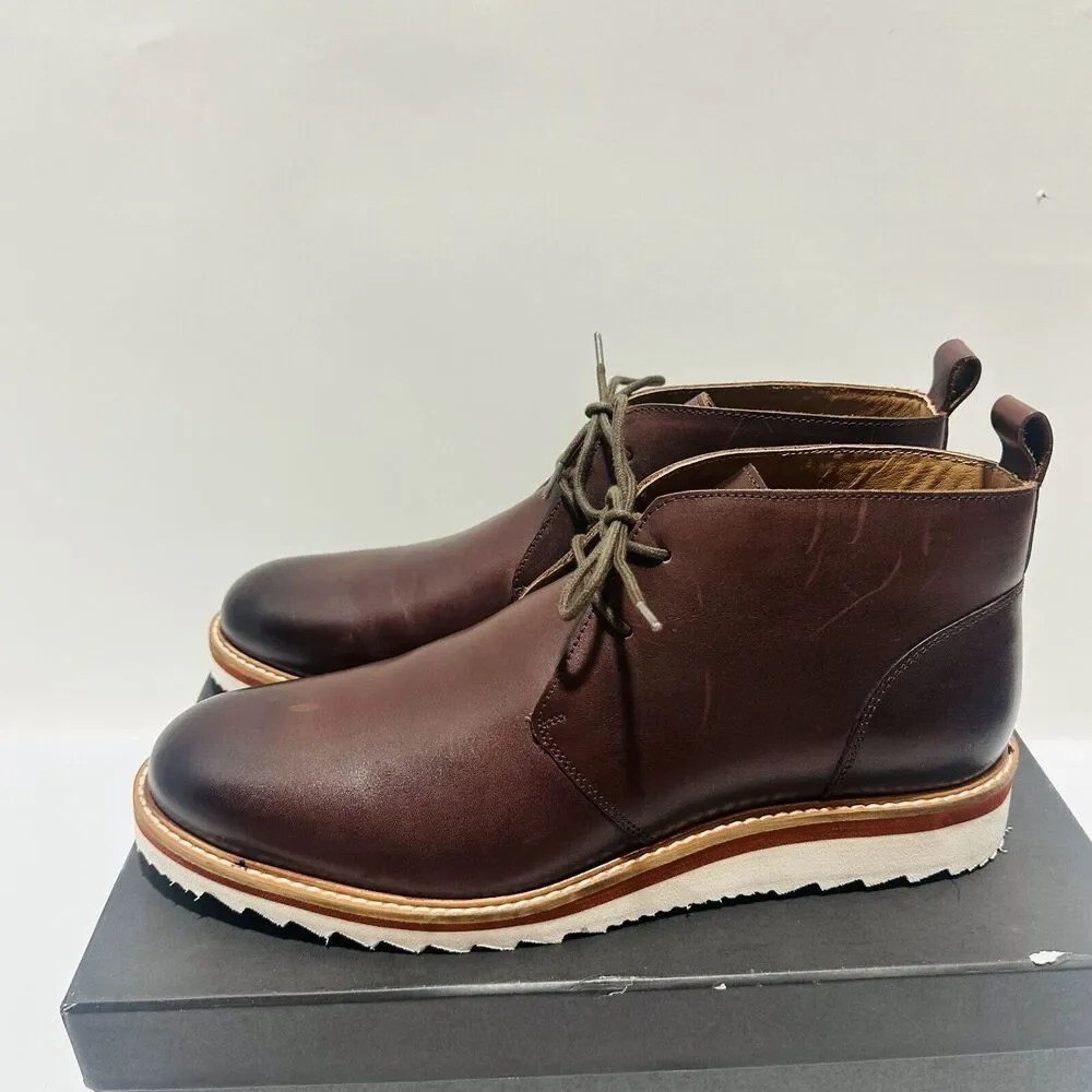 Vintage Foundry Co Lewis VF1668 Mens Size US 10 Chukka Boots Brown Leather Shoes